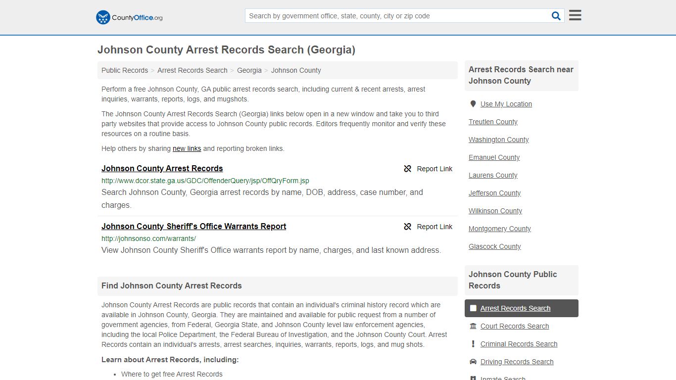 Arrest Records Search - Johnson County, GA (Arrests & Mugshots)