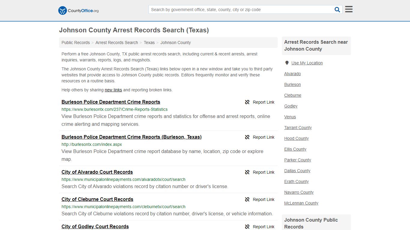 Arrest Records Search - Johnson County, TX (Arrests & Mugshots)
